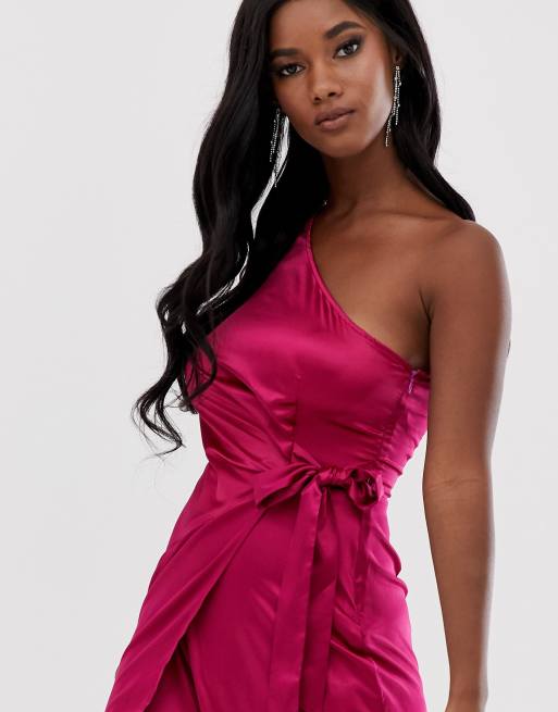 Breakthrough Raspberry Ruched Halter Neck Mini Dress – Club L London - USA