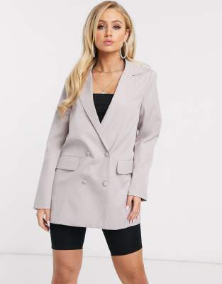 фото Missguided oversized blazer in dusky mauve-фиолетовый