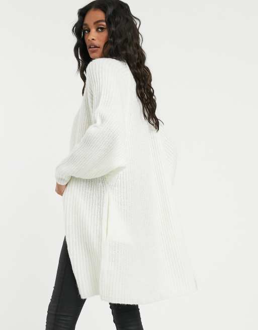 White 2025 batwing cardigan