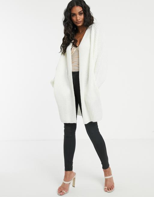 White 2025 batwing cardigan