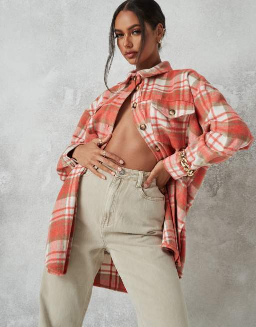 Missguided flannel deals jacket