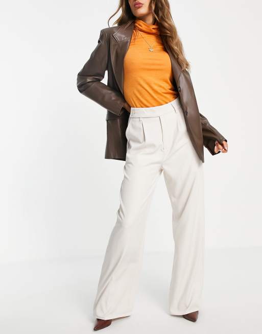 Missguided oversized dad trouser in  stone