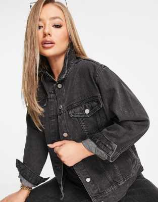 Missguided black 2024 denim jacket