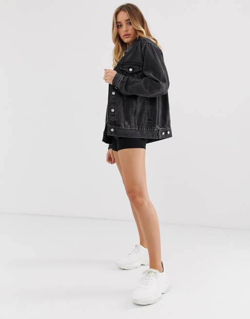 Missguided black 2024 denim jacket