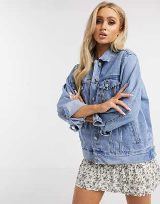 missguided oversized denim jacket