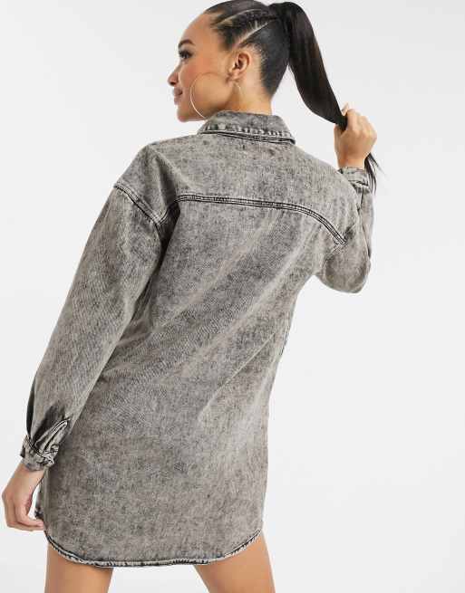 Grey denim 2025 shirt dress