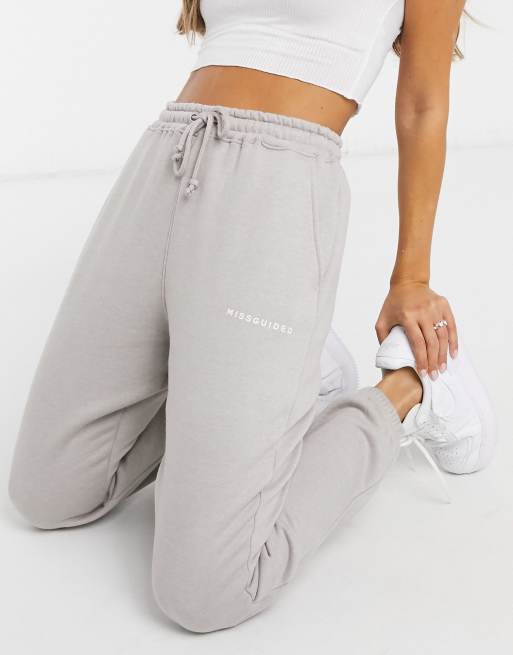 Grey deals joggers missguided