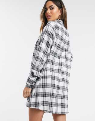 checked shirt dress