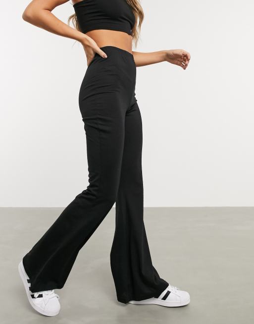 Pantalon noir évasé discount femme