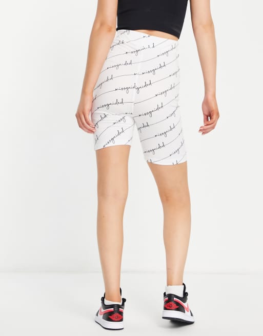 Missguided - Pantaloncini bianchi a vita alta con stampa in coordinato, 3 di 4