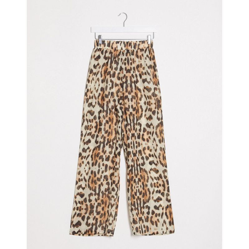 Pantaloni stampati xP7xh Missguided - Pantaloni da mare con stampa leopardata