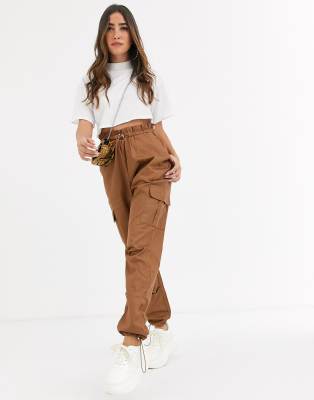 Missguided paperbag waist twill cargo 