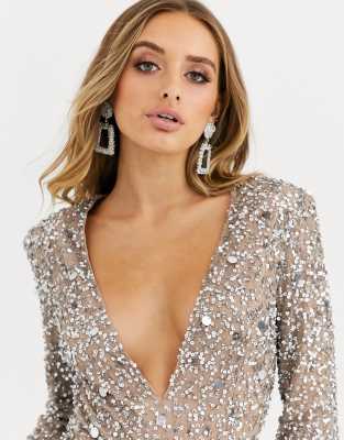 silver embellished jumpsuit