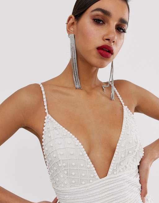 Missguided peace and discount love embellished dress