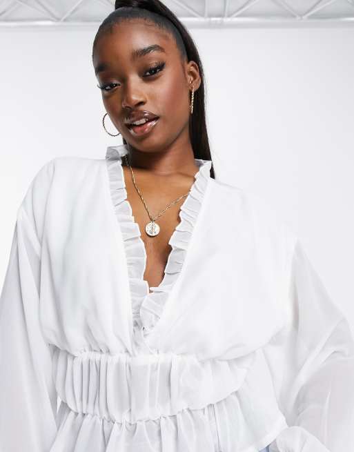 Missguided store peplum blouse