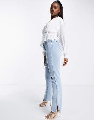 frill peplum top