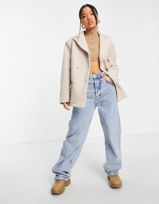 Missguided petite soft deals shacket in camel