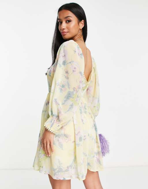 Missguided chiffon dress in deals floral