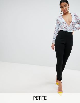 Missguided Petite cigarette pants in black