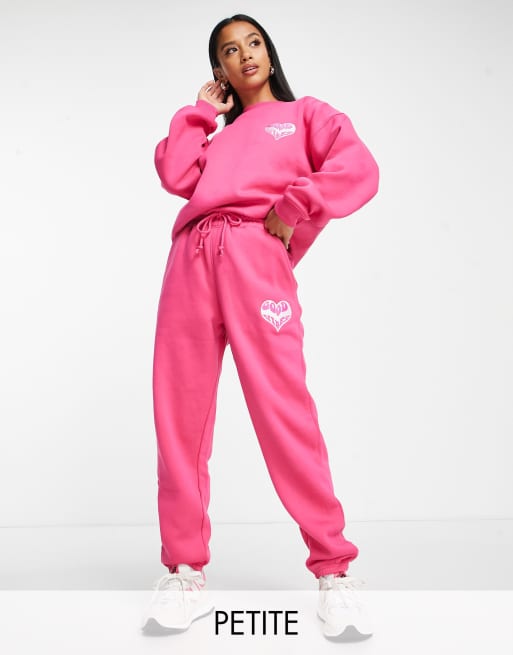 Devotion - Petite Oversized Joggers in Hot Pink