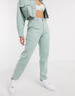 mint green mom jeans