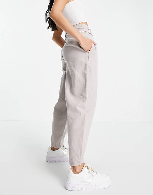  Missguided Petite co-ord slouch jean with tab detail in lilac 