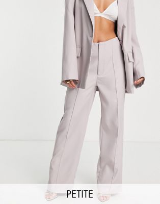 Missguided Petite co-ord tailored trouser in grey - ASOS Price Checker