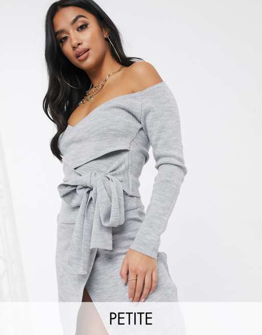 Petite wrap hot sale sweater