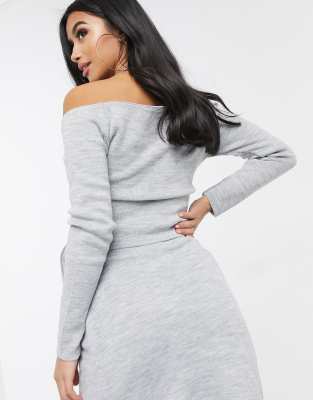 cropped jumper grey