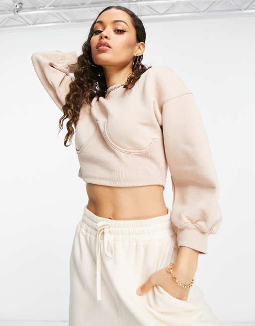 Missguided corset online sweatshirt