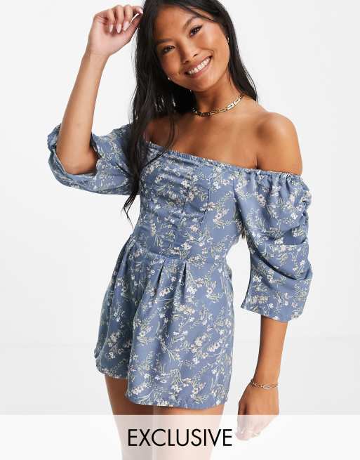 Missguided floral deals playsuits