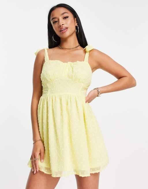 Missguided lemon dress hotsell