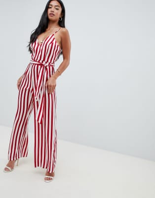 petite striped jumpsuit