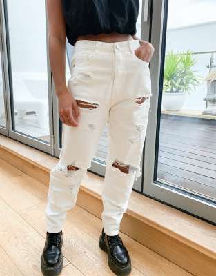 petite extreme ripped jeans