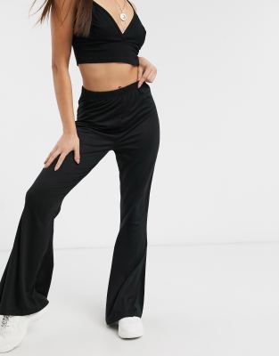 Missguided Petite - Flare-broek in zwart | ASOS