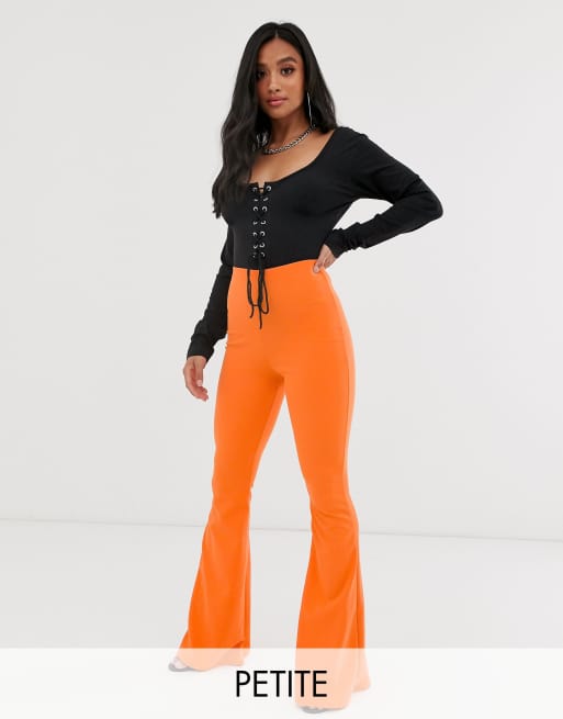 Orange on sale flared pants