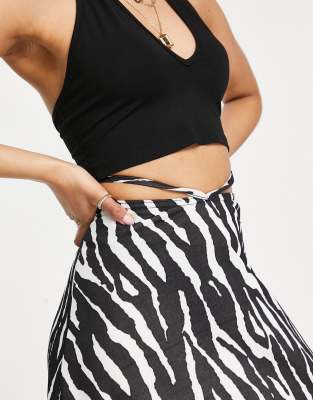 missguided zebra skirt