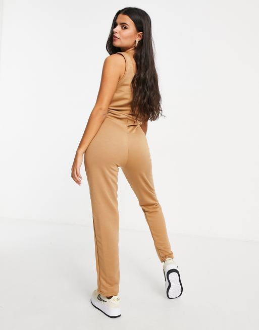 Missguided camel joggers new arrivals