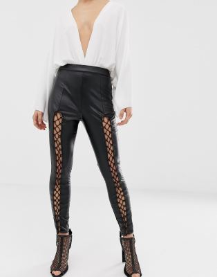 missguided lace up pants