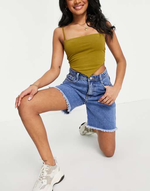 Missguided denim hot sale shorts