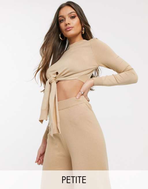 Missguided Petite - Coordinato in maglia sabbia, 3 di 3
