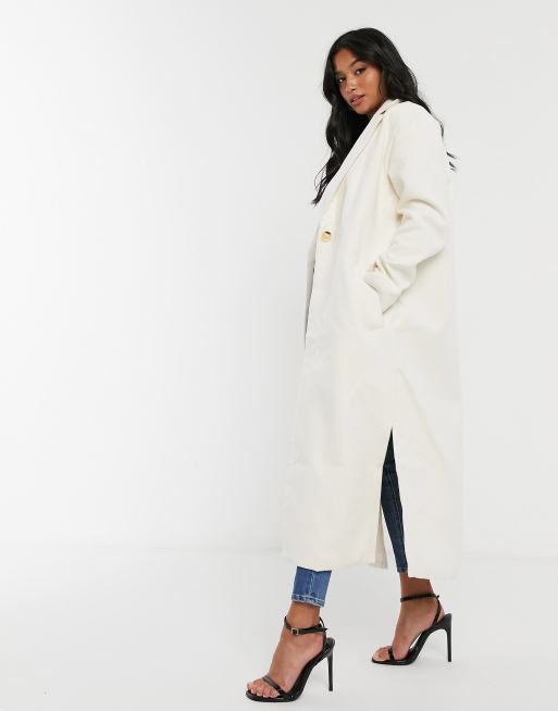 manteau blanc missguided