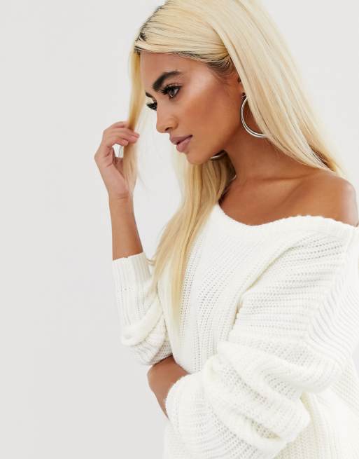 Missguided ophelia discount off shoulder jumper