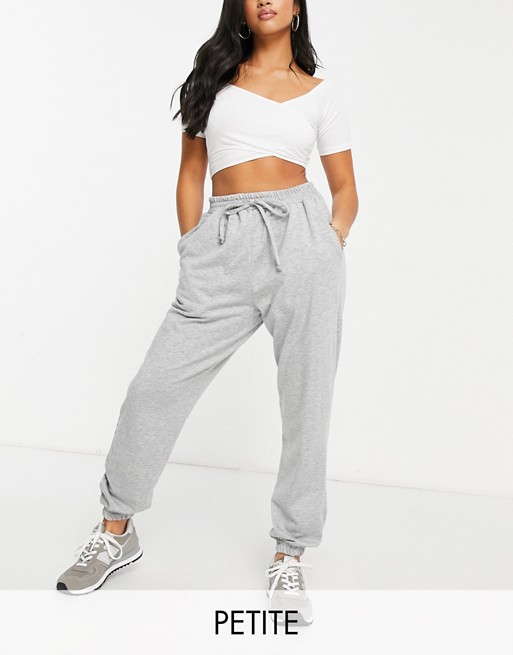 Missguided Petite oversized 90s joggers in grey