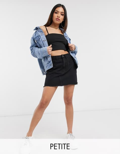 Missguided Petite oversized denim jacket in blue