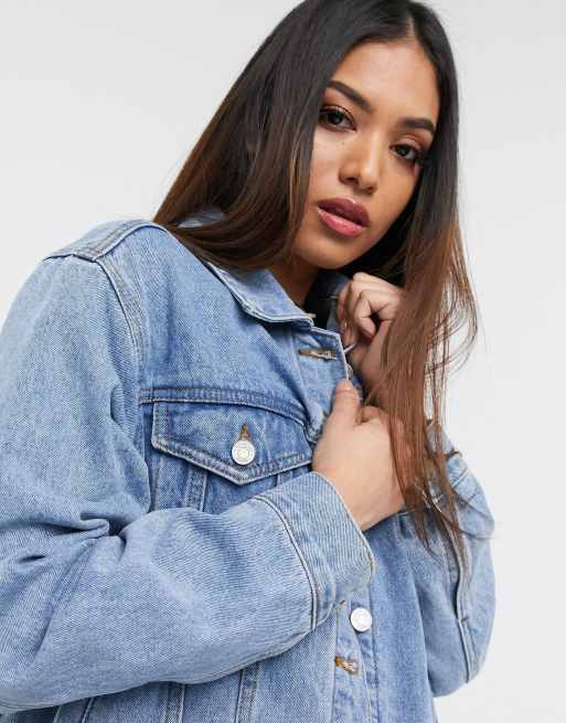 Oversized denim sale jacket missguided