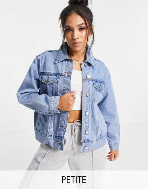 Missguided petite 2025 oversized denim jacket