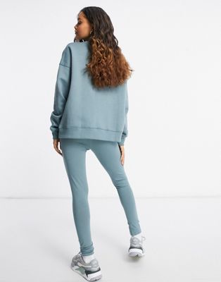 Missguided Ecru Oversized Sweatshirt And Leggings Co Ord Set