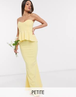 asos lemon bridesmaid dress