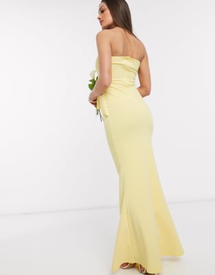 asos lemon bridesmaid dress